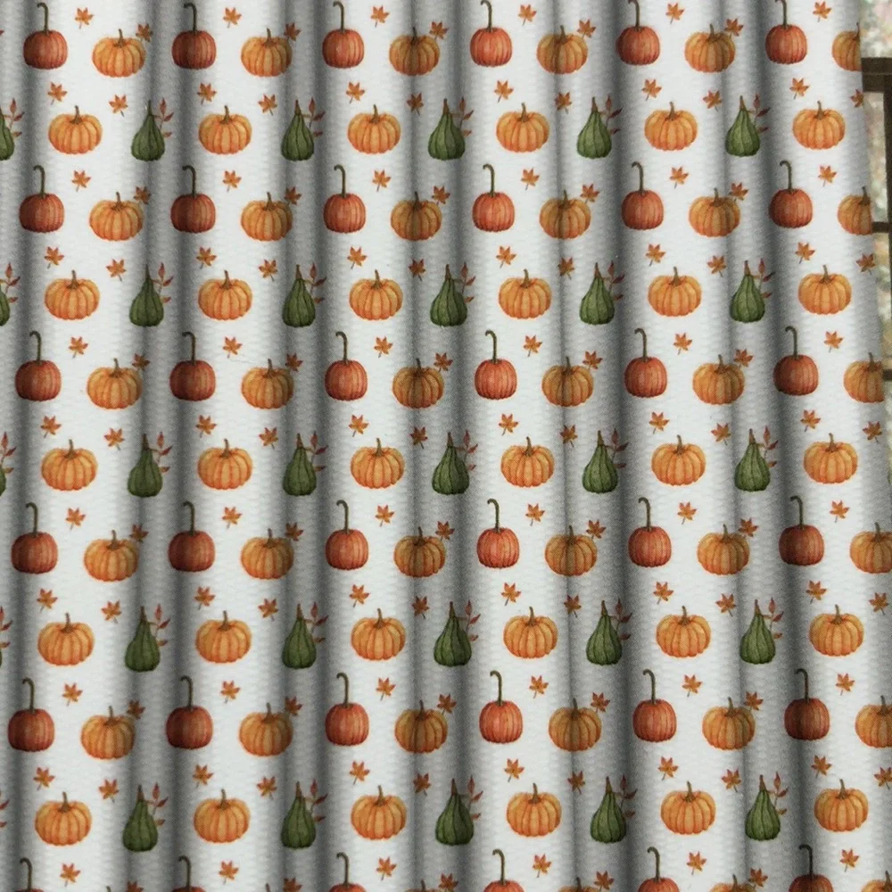 Maple Gourds Pumpkin Print Water Resistant Shower Curtain